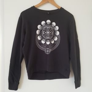 H&M women's lightweight sweater with lunar graphic
